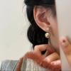 Agita la explosión de sonido de los pendientes de cuentas de champán dos usos pendientes de nicho de alto sentido un dos usos pendientes de perlas de champán