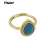WT-R509 clásico personalizado colorido gema en forma de gota piedra lunar amatista se puede usar como joya de anillo de aniversario