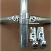 Conector de Tubería de Acero Inoxidable de 25 mm, Conexión de Tubería de Hierro, Conector de Tubería de Acero Galvanizado, Unión de Tubería de Acero con Clip de Fijación Redondo para Tubería