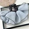 Acessórios Estilo Coreano 2025 Novo Scrunchie Estilo Saia Retro Francês com Toque de Luxo, Acessório Versátil para Rabo de Cavalo Baixo