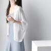 Chal ligero de protección solar para mujer, estilo nuevo de verano 2023, ropa de protección solar para mujer, cárdigan de seda holgado que combina con todo, abrigo pequeño