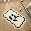 Alfombra de baño de lana larga, ecológica, sin olor, absorbente, antideslizante, para puerta, dormitorio