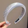 Faixa de Cabeça com Coroa Alta para Mulheres, Novo Estilo com Toque de Luxo, Faixa de Cabelo Larga Versátil para Sair, Acessório de Cabelo para Lavar o Rosto