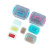 Caja de Almacenamiento de Plástico Transparente Portátil Color Cristal Lodo Espacial Arcilla Caja de Embalaje Caja de Almacenamiento de Perlas para Lavandería