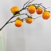 Simulação de frutas em casa Caqui verde planta árvore de caqui decoração de sala de estar DIY cultura interna paisagismo fábrica atacado