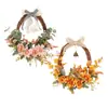 Guirnalda de Flores Artificiales Decorativa para Puerta Principal de Acción de Gracias de Otoño Transfronteriza Colgante de Pared Decorativo para Festival de la Cosecha al Aire Libre
