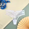 Venta Caliente Comercio Exterior Sexy Tanga Ribete de Encaje Bragas Triángulo Lencería Transparente Hueco con Tirantes Talla Grande Ropa Interior Mujer