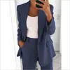 Primavera y Otoño 2026 Estilo Nuevo Moda Europea y Americana Color Sólido Ajuste Delgado Cárdigan Chaqueta Traje de Temperamento Conjunto de Traje para Mujer