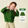 Ropa para Niños Tongbei 2026 Primavera Nuevo Suéter para Niños Cardigan de Punto Calado Casual Cuello Redondo Top de Punto