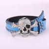 Estilo Diablo Original Estilo Punk Hebilla de Presión Todo Fósforo Hebilla de Calavera Cinturón Unisex Estilo Callejero Cinturón de Remaches Mujer