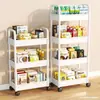 Nuevo estante móvil de múltiples capas para snacks, baño, inodoro, de pie para cocina