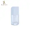 Nova Garrafa de Vidro de 30ml para BB Cream, Garrafa Quadrada para Skincare, Garrafa com Pump para Água de Essência, Garrafa Quadrada Plana com Dispenser para Líquido de Base e Protetor Solar