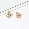Simples cobre incrustado zircônio geométrico estrela cinco pontas Amor pulseira pingente brincos colar diy joias acessórios material