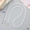 Joyería Zhuzui Nueva Cadena Cruzada de Perlas ABS Hecha a Mano con Cuentas Cadena para Teléfono Móvil Correa para Teléfono Móvil Cadena de Bolso de Hombro