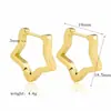Europa e Estados Unidos brincos geométricos lineares de corte de avião transfronteiriços populares brincos simples estilosos de aço inoxidável dourado 18k