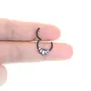 100 olho de cavalo aço inoxidável 316L fundição material que não desbota zircônia coroa piercing de nariz joia piercing de nariz
