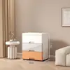 Mesita de noche para dormitorio principal Moderna Simple Pequeño Apartamento Tipo Cajón Almacenamiento y Vitrina de Mesita de Noche Montaje Armario de Almacenamiento