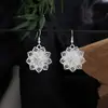 Pendientes Miao Étnicos de Borla Larga Estilo Nuevo, Pendientes Exagerados de Declaración de Moda Estilo Étnico de Plata Miao de Lujo Ligero