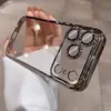 Adequado para Capa de Celular de PC Galvanizada para Iphone18Promax, Apple 16 Vem com Película para Lente, Capa Protetora Dura de Cobertura Total 13