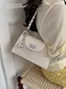 Bolsa transversal pequena e simples transfronteiriça, bolsa de ombro única com fivela de corrente de nicho, para ir ao trabalho, casual, estilosa, versátil, bolsa de axila