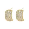 Pendientes de Plata de Ley S925 Diseño de Moda Coreana Circonita para Mujer Exquisitos Estilo Oficina Joyería Geométrica para Oreja Pendientes de Lujo Accesibles
