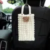 Ins Pouf Creativo para Coche Asiento Colgante para Coche Caja de Pañuelos para Bombeo Suministros para el Interior del Coche Caja de Pañuelos Linda para Mujeres