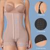 Corset de peça única plus size transfronteiriço com malha antiderrapante europeia e americana, peça de corpo em plástico, fecho de quatro fileiras, peça de corpo em plástico com abertura, feminino