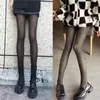 Meias Fio Fio Pretas para Mulheres, Meia-Calça Fio Fio Preta Substituível, Versão Estendida Exclusiva para Pessoas Altas 190cm