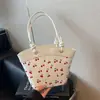 Bolsa de Ombro Feminina Nova Tendência 2025 Cereja Fashionável Fofa, Bolsa Saco de Nicho Chique para o Dia a Dia, Bolsa Feminina Estilo Doce