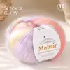 Patrón de nubes pequeñas, hilo de mezcla de seda y mohair, color degradado, hilo de mohair fino para tejer a mano, hilo para chales y suéteres, producto transfronterizo