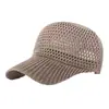 Sombreros de Moda Europeos y Americanos para Mujer, Gorras de Béisbol de Malla Transpirable para Verano, Sombreros Casuales Versátiles con Protección Solar, Diseño Simple