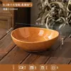 Conjunto de tigela e prato estilo retrô, pintado sob o esmalte, louça de cerâmica de alta qualidade para uso doméstico, incluindo tigelas, pratos, tigelas de arroz, tigelas de sopa e tigelas para macarrão instantâneo