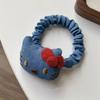 Acessórios de Cabelo Doces para Menina, Elástico Alto, Tendão de Borracha, Broche de Pinça de Cabelo, Presilha de Cabelo, Elástico de Cabelo, Anel de Cabelo de Gato KT Denim Vintage Fofo