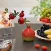 Adornos Festivos, Florero de Cerámica con Fruta de Granada Simulada, Adornos para Arreglos Florales, Florero Creativo de Nicho de Gama Alta, Adornos de Cerámica