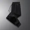 Pantalones Deportivos de Algodón Puro Talla Grande M-8XL para Hombre Otoño Invierno Engrosados con Felpa Ajuste Holgado Pierna Recta con Puño Casual Largos para Hombre