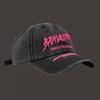 Gorra de béisbol con parte superior suave lavada y bordada con letras de marca de moda americana, gorra pequeña para mujer, gorra para pareja de moda para mujer