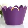 Cross-border em estoque Vendido Amazon Bolo Borda Laser Oco-out Assando Copos de Papel Sobremesa Mesa Brilhante Dourado Cupcakes