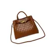 Bolsa Tejida Hecha a Mano Personalizada de Gran Capacidad, Bolso Tote, Bolso de Mano, Bolso de Hombro para Mujer, Edición Especial de Primavera 2026, de Alta Gama, de Nicho, Transfronterizo