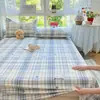 Sábana de algodón puro pieza única, funda de edredón 100% algodón, juego de tres piezas con fundas de almohada para cama de dormitorio de estudiante, diseño estampado