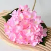 ¡Wow! Hoja Simulada Personalizada Flor de Hortensia Individual Flor Falsa Flor Artificial Boda Hogar Sala de Estar Decoración Accesorios para Fotografía