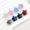 Cuentas de resina con imitación de ojo de gato de estrella y arena movediza de 16 mm, agujero recto, estrellas pentagonales, accesorios hechos a mano para cadena de teléfono móvil con cuentas DIY