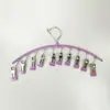 Percha de acero inoxidable con pinzas para calcetines, percha multiclip, sin costuras, para secar calcetines en casa, artefacto multifuncional para secar ropa interior y calcetines.