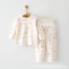 Puro Algodão Desossado terno de cintura alta terno de roupa interior do bebê terno roupas de outono ceroulas long johns fivela de ombro pulôver bebê barriga proteção roupa interior térmica