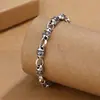 Retro Daming mantra seis palabras mantra Sutra del Corazón grifo pulsera de hombre estilo hip hop punk personalidad pulsera artesanal de moda