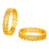 Anel Puzuo Cor Forte que se Mantém 24K Ouro Brilhante Cobre Oco Moeda Borboleta Filigrana Novo Estilo Chinês Anel de Dedo Indicador de Círculo Completo Estilo Casal