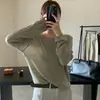 Tejido de Punto con Cuello Redondo Texturizado de Manga Larga Estilo Francés para Mujer Otoño/Invierno 2026 Nuevo Suéter Versátil Holgado Adelgazante de Moda