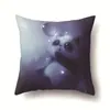 Funda de Almohada de Poliéster de Perro Panda Lindo Decoración de Coche Cojín de Cintura Impreso para el Hogar Funda de Almohada QTH2