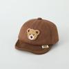 Outono e inverno bebê chapéu boné camurça costura aba macia chapéu bonito urso chapéu meninos e meninas boné de beisebol
