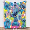 Manta Popular Stitch Transfronteriza Temu Estampado de Dibujos Animados Stitch Manta de Franela Anime Cubierta de Sofá Manta