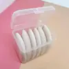 Almofada de ar triangular com flocado, esponja de pó, esponja de pó em pé, veludo para maquiagem, veludo cristal, dupla face, super macia, leque de maquiagem, almofada de ar em formato de leque